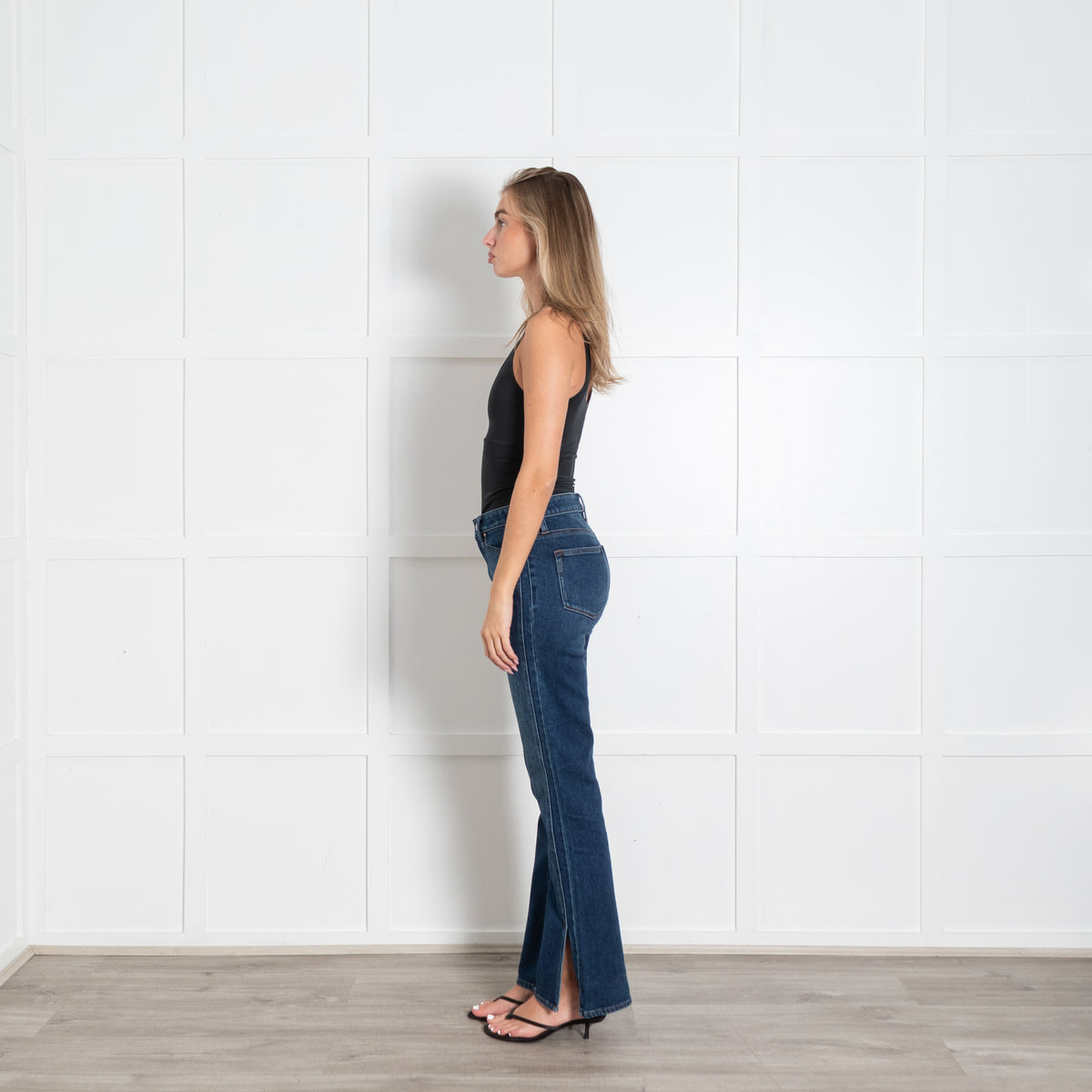 Paige Blue Denim Flared High Rise Laurel Canyon Jeans