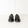 Celine Black Leather Triomphe Loafers