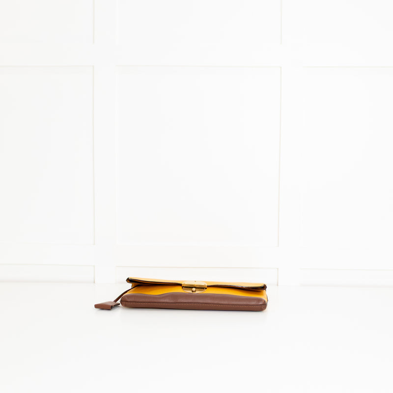 Marc Jacobs Mustard Yellow Leather The Doubles Jean Cross Body Bag