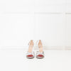 Gucci Silver Knotted Heels with Ankle Strap