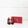 Carolina Herrera Black Satin Jewelled Buckle Heels