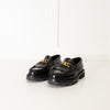 Celine Black Leather Triomphe Loafers