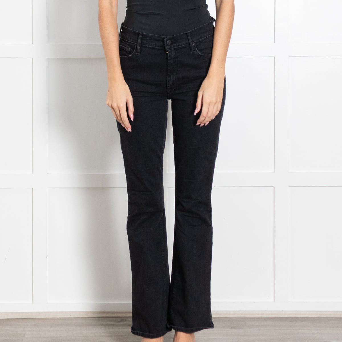 Mother Black Flared The Weekender Jeans