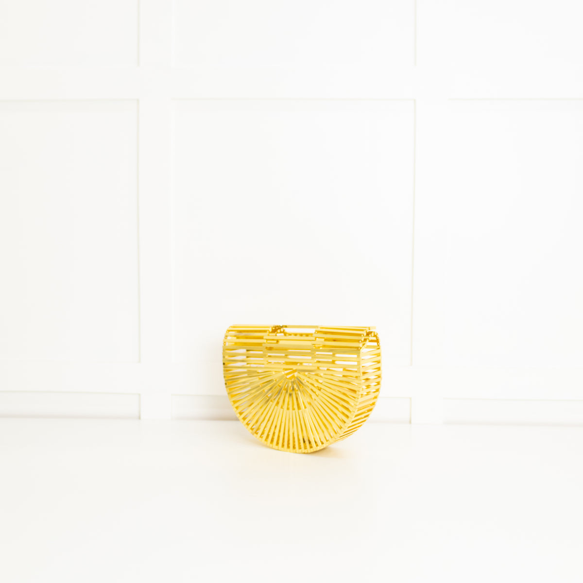 Cult Gaia Gold Ark Metal Clutch Bag