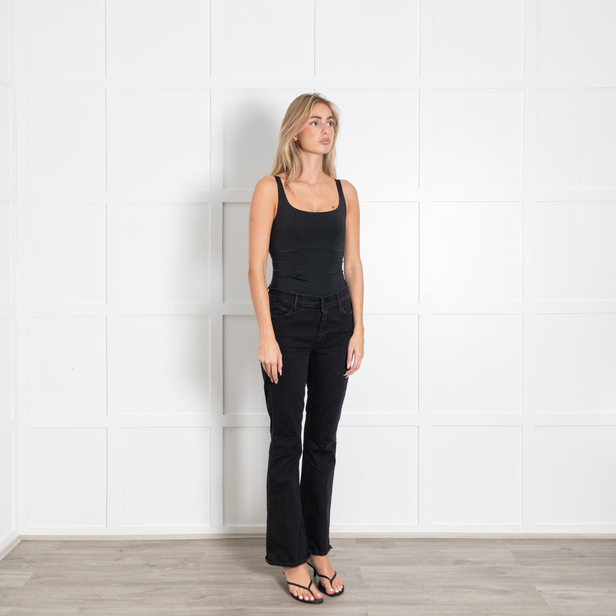 Mother Black Flared The Weekender Jeans