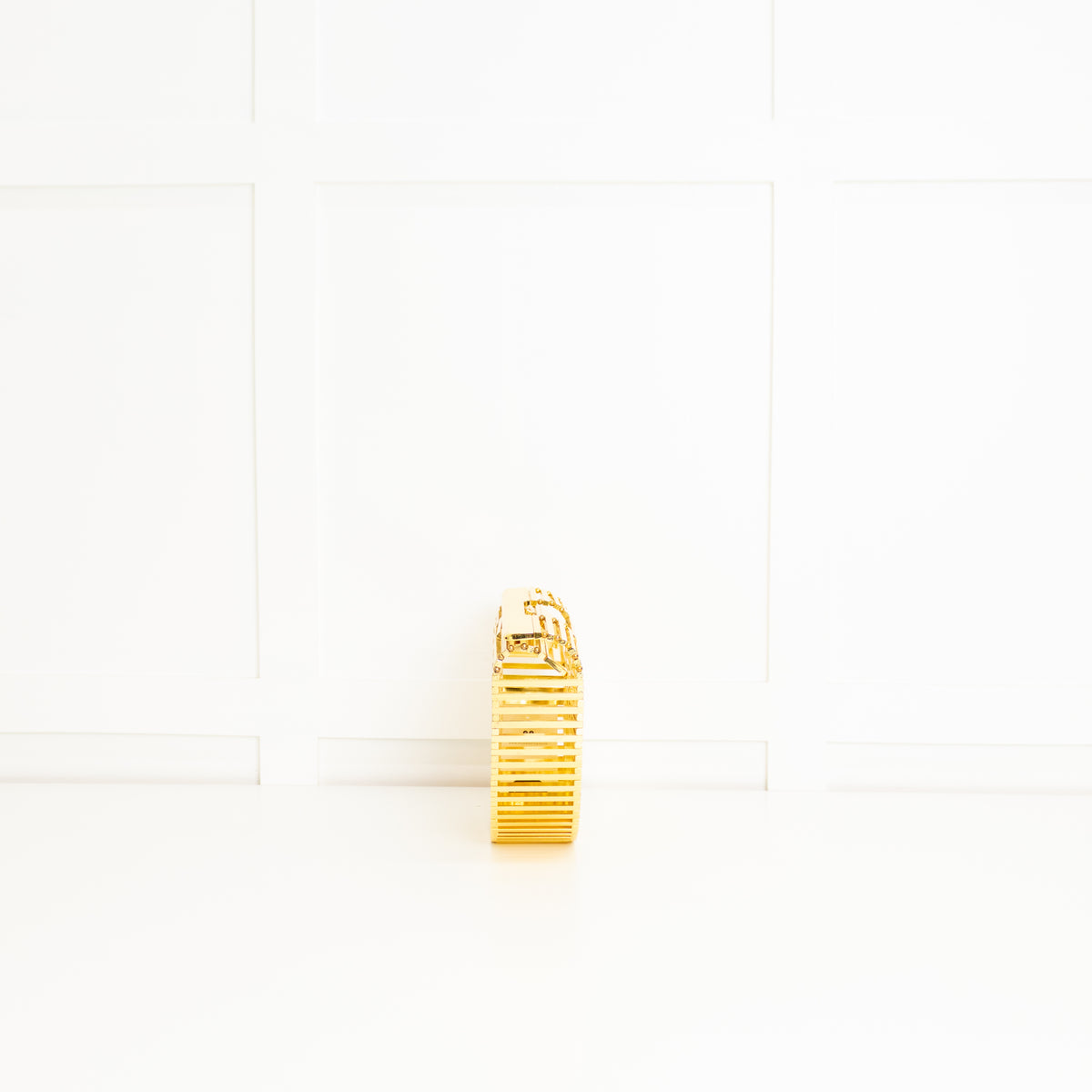 Cult Gaia Gold Ark Metal Clutch Bag