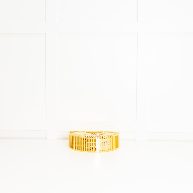 Cult Gaia Gold Ark Metal Clutch Bag