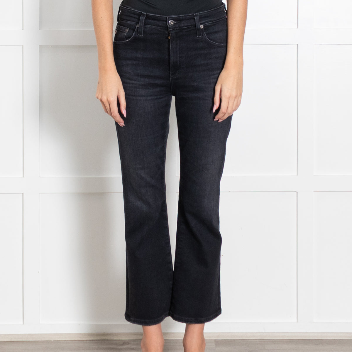 AG Jeans Black Leggings Style Rarrah Boot Crop Fit Jeans