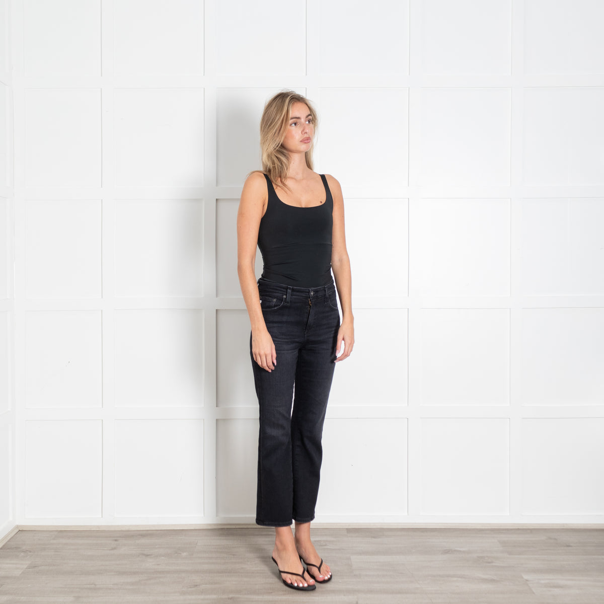 AG Jeans Black Leggings Style Rarrah Boot Crop Fit Jeans