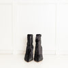 Jimmy Choo Silver Stretch Fabric Heeled Ankle Boots