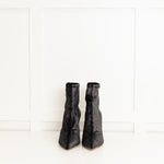 Jimmy Choo Silver Stretch Fabric Heeled Ankle Boots