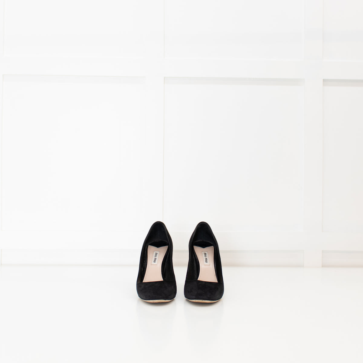 Miu Miu Black Suede Court Shoe