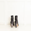 Jimmy Choo Silver Stretch Fabric Heeled Ankle Boots