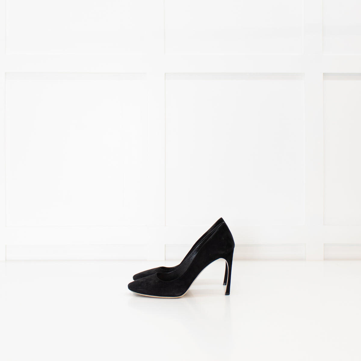Miu Miu Black Suede Court Shoe