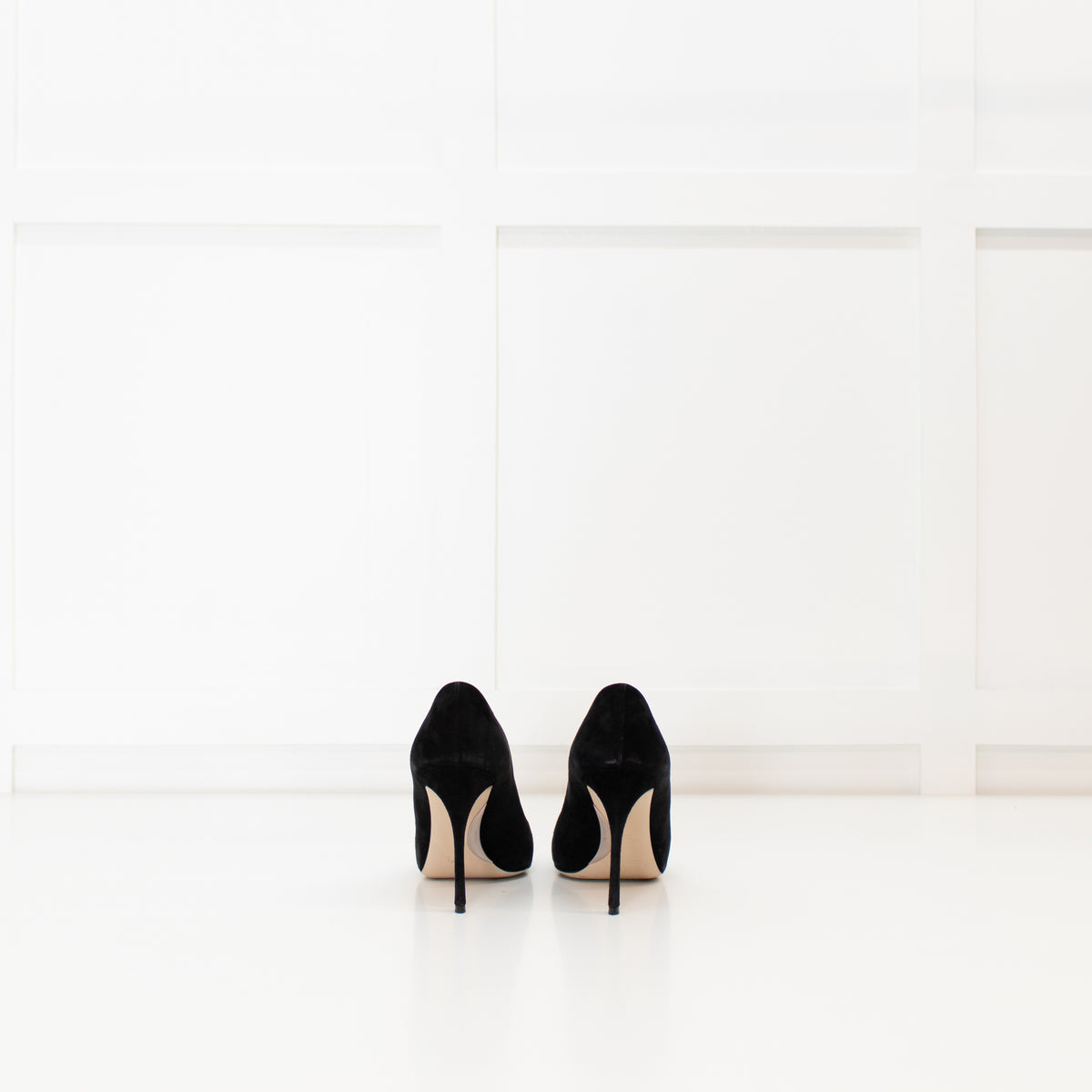 Miu Miu Black Suede Court Shoe