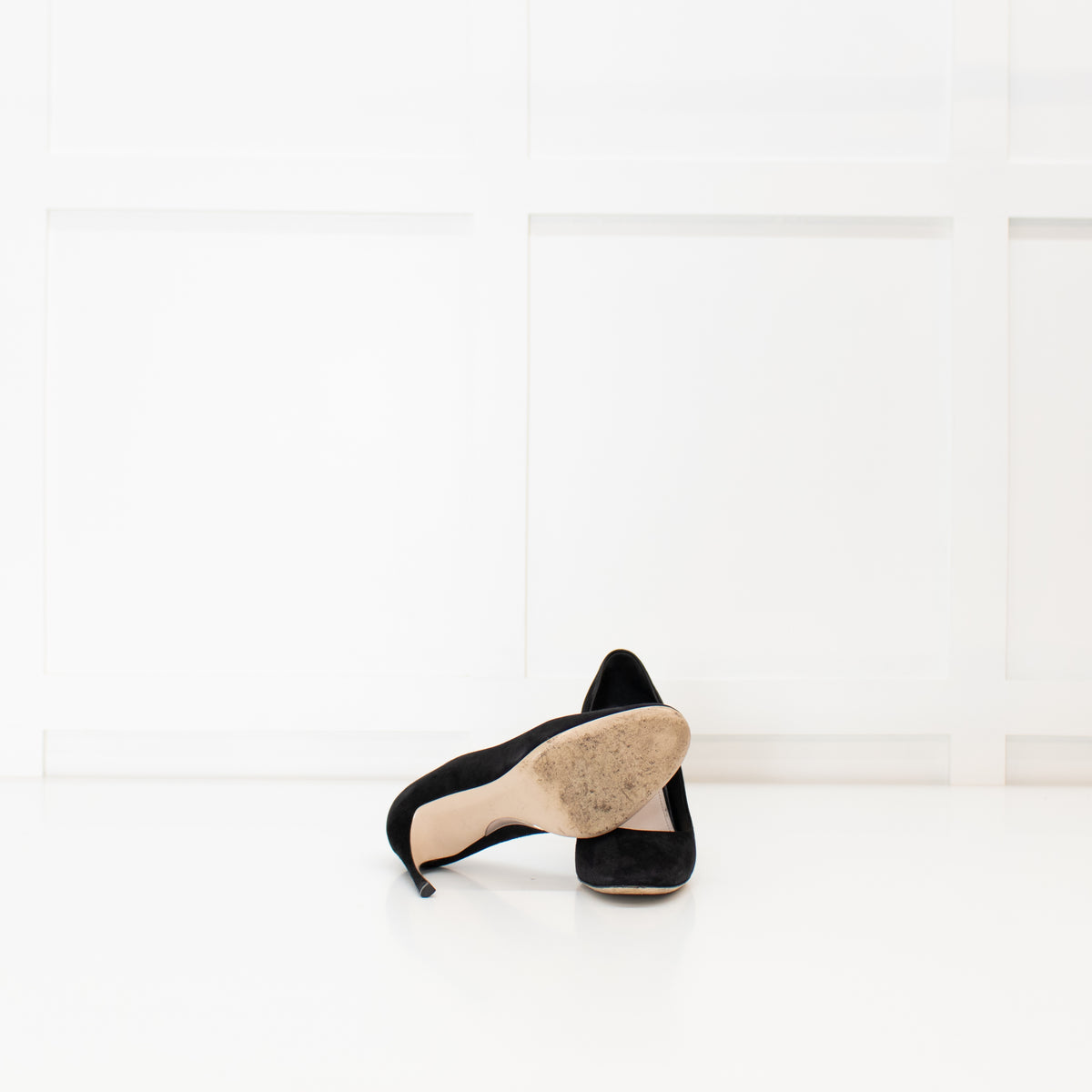 Miu Miu Black Suede Court Shoe