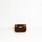 Anya Hindmarch Small Vere Satchel in Coffee Suede with Shearling Trim
