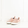 Gina Pink Leather Diamante Slip-On Shoes