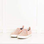 Gina Pink Leather Diamante Slip-On Shoes