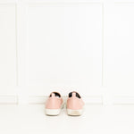 Gina Pink Leather Diamante Slip-On Shoes