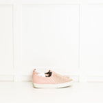 Gina Pink Leather Diamante Slip-On Shoes