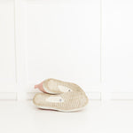 Gina Pink Leather Diamante Slip-On Shoes