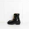 Gucci Black Ankle Boot With Gold Buckles