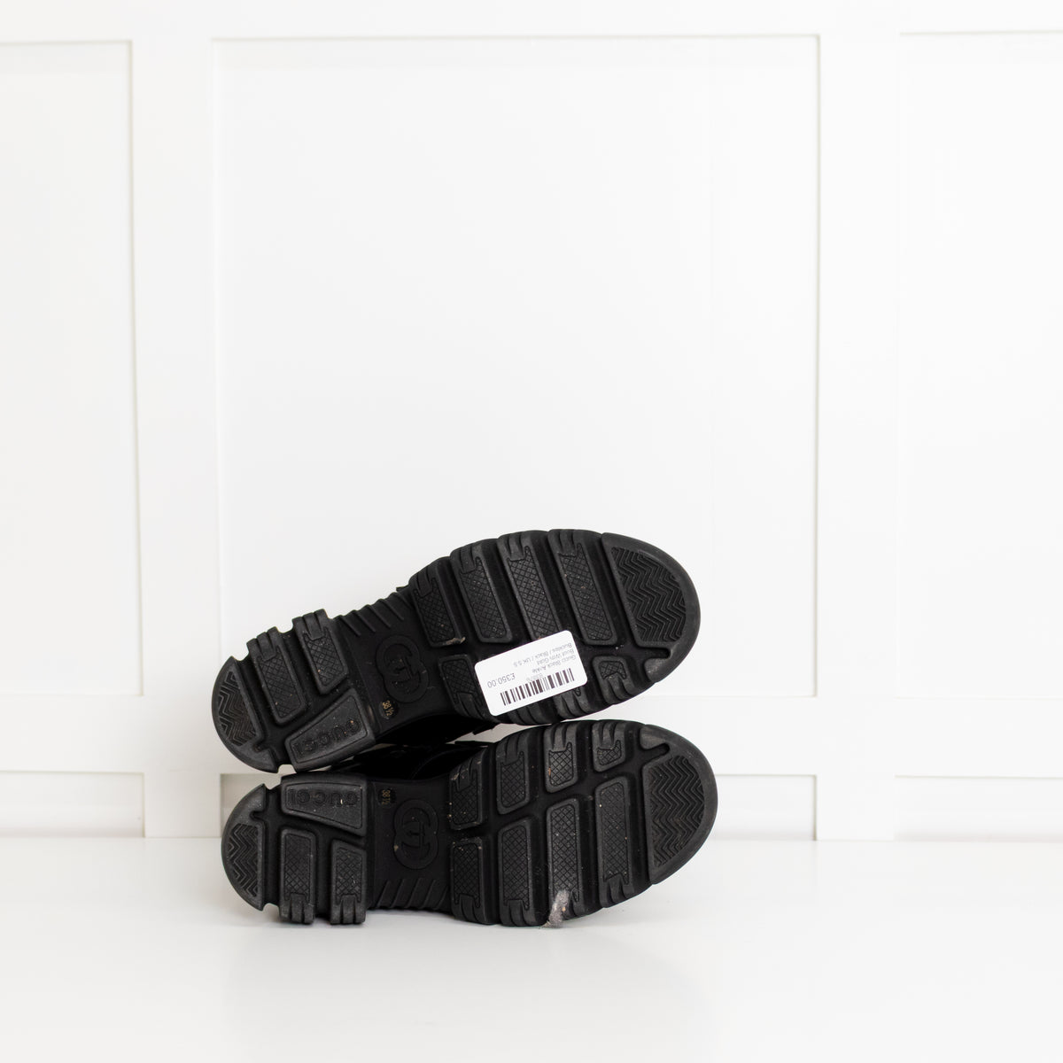 Gucci Black Ankle Boot With Gold Buckles