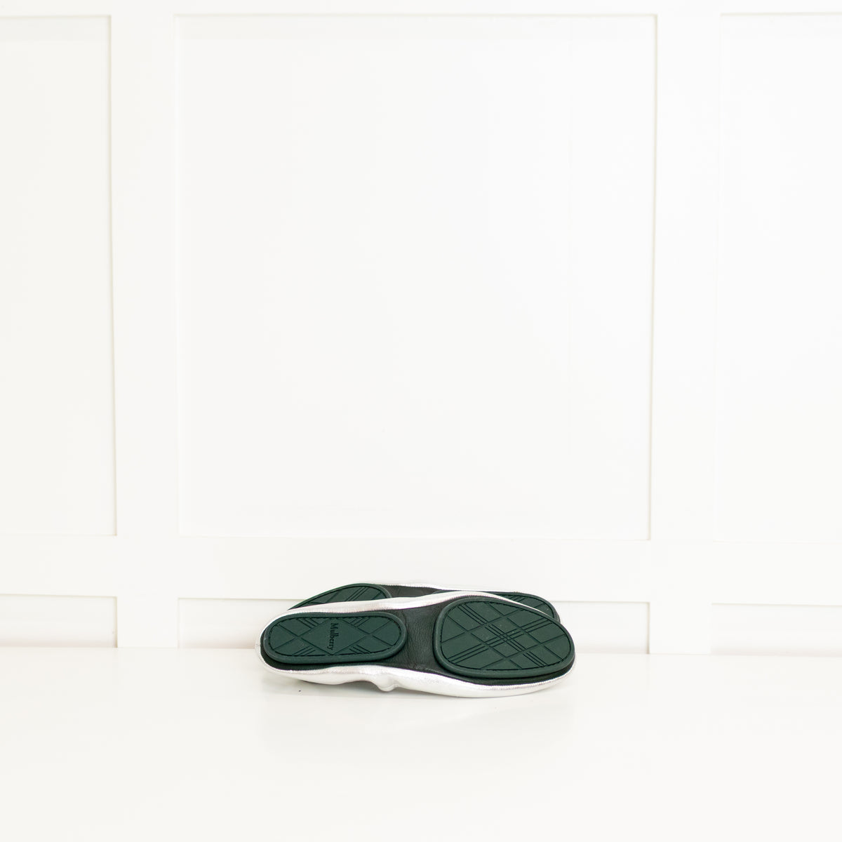 Mulberry Silver Leather Flat Pumps