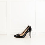 Manolo Blahnik Black Patent Leather Pointy Heeled Shoes
