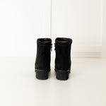 Eliot Zed Black Suede Zip Ankle Boots