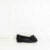 Chanel Black Glitter Camelia Flat Ballerinas