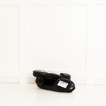 Chanel Black Glitter Camelia Flat Ballerinas