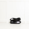 Chanel Black Quilted Lambskin Leather CC Top Flat Ballerinas