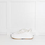 Bottega Veneta White Leather Multi Lace Up Trainers