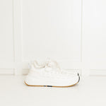Bottega Veneta White Leather Multi Lace Up Trainers