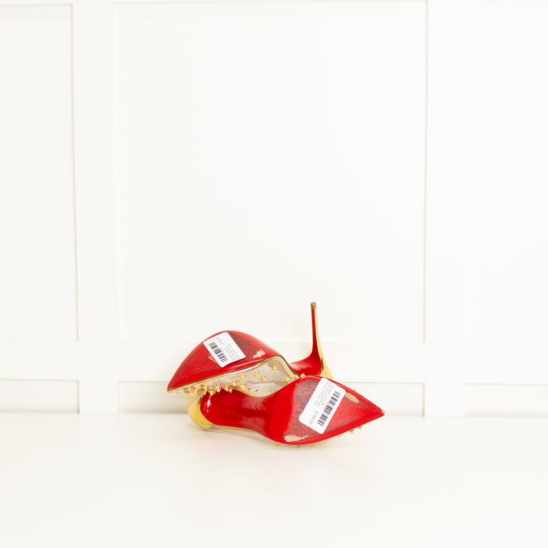 Christian Louboutin PVC And Gold Stud Shoes