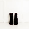 Christian Louboutin Dark Purple Velvet Block Heel Ankle Boots