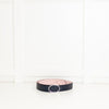 Longchamp Navy Pink Reversible Belt