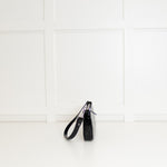 By Far Black Croc Embossed Rachel Shoulder Bag