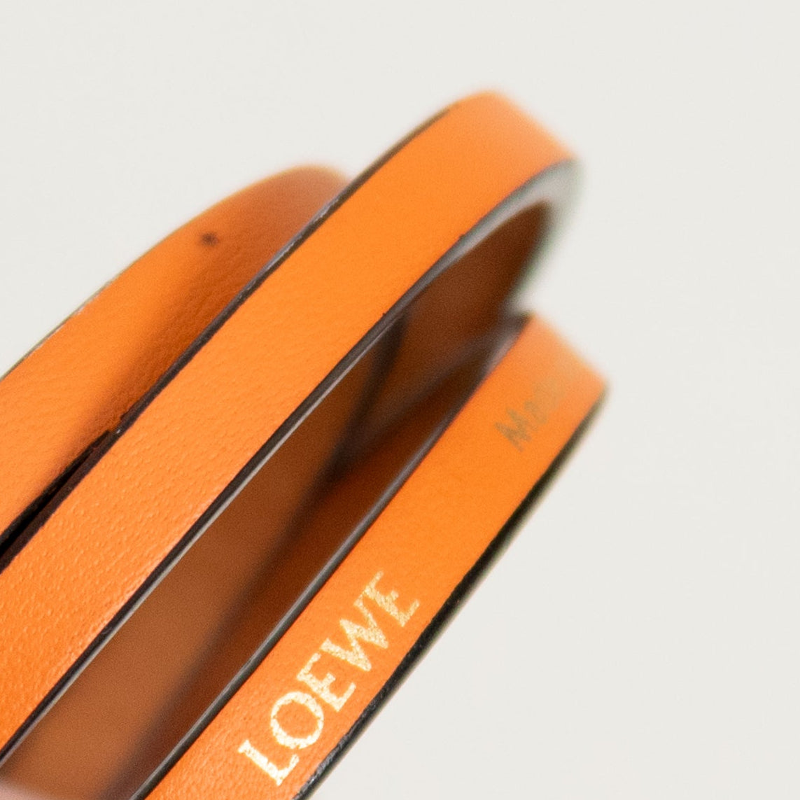 Loewe Orange Leather Bangle