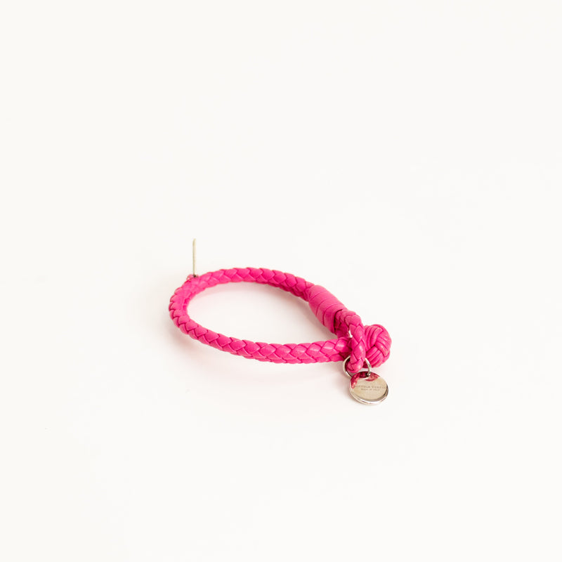 Bottega Veneta Pink Intrecciato Leather Double Strand Bracelet