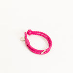 Bottega Veneta Pink Intrecciato Leather Double Strand Bracelet