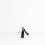 By Far Black Croc Embossed Rachel Shoulder Bag