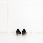 Valentino Black Patent Pointy Kitten Heel Shoes