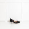 Valentino Black Patent Pointy Kitten Heel Shoes