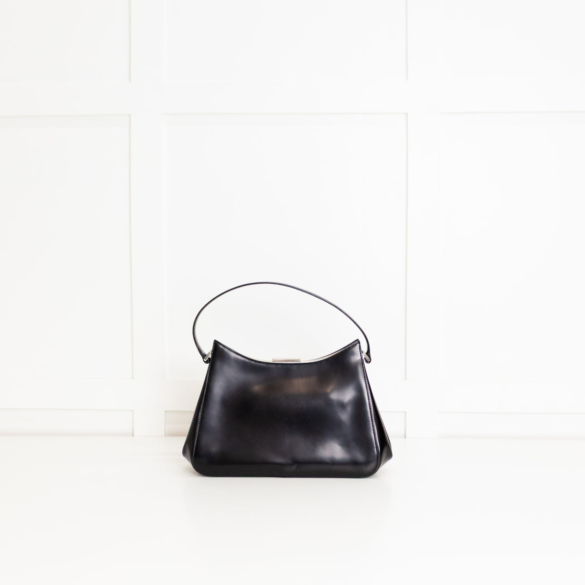Prada Black Leather Top Handle Bag