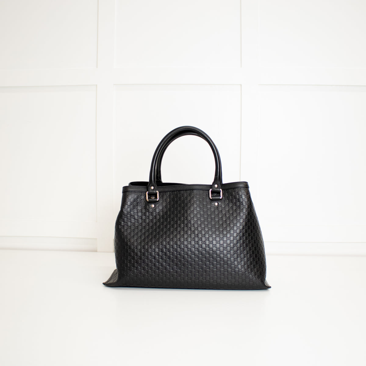 Gucci Black Micro Guccisimma Tote Bag