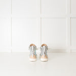 Giuseppe Zanotti Silver Multi Diamante Leather High Top Trainers
