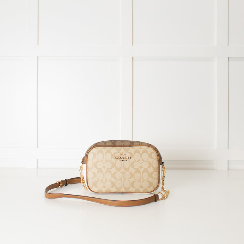 Coach Beige Signature Canvas Jamie Camera Bag